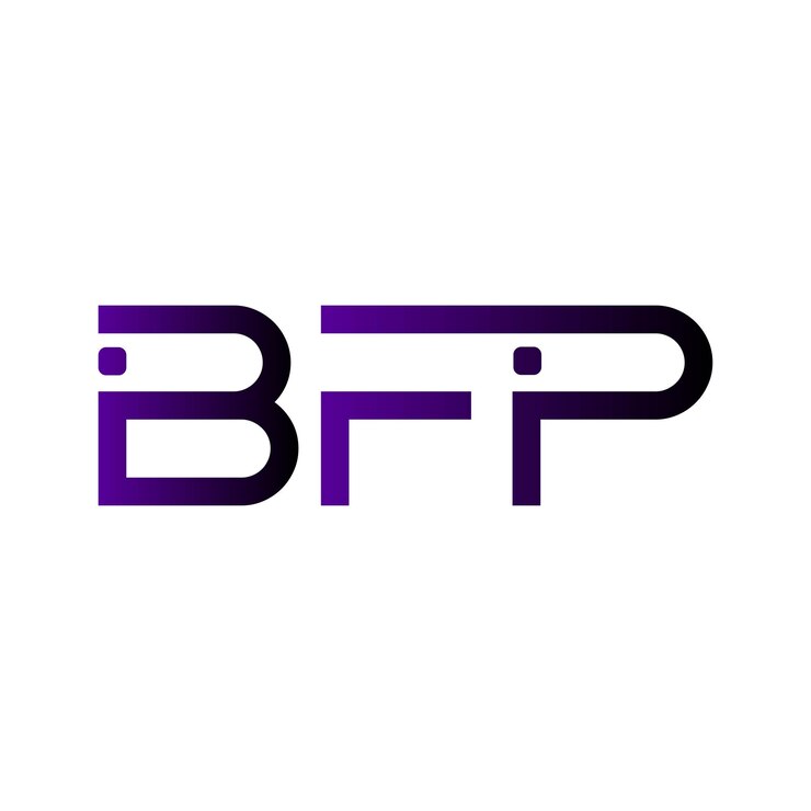 Vector el logotipo de bfp es un monograma mínimo moderno, la marca inicial, la identidad, la tipografía, las letras, el diseño del símbolo vectorial.