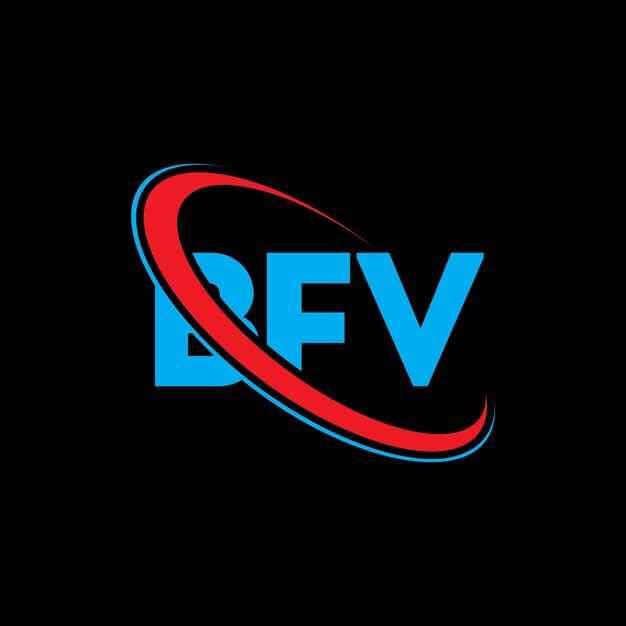 Logotipo de BFV BFV letra BFV diseño de logotipo de letra Iniciales Logotipo BFV vinculado con círculo y mayúscula Logotipo de monograma BFV tipografía para negocios tecnológicos y marca inmobiliaria