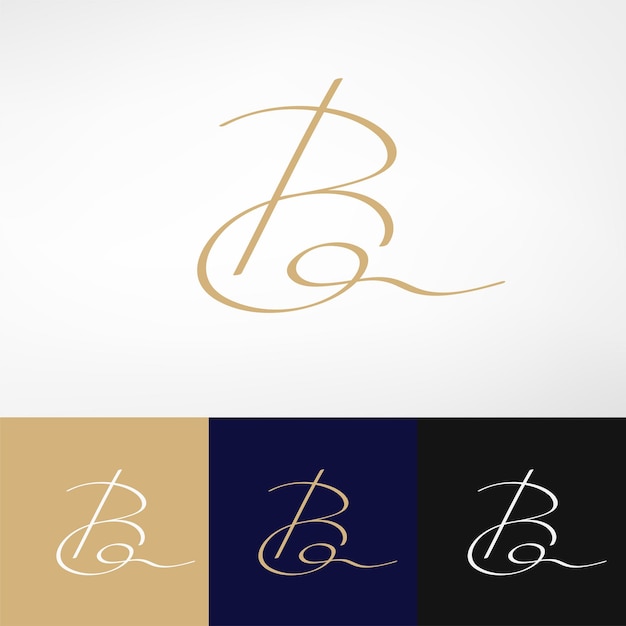 El logotipo de BG Elegant Signature presenta un diseño de líneas delgadas abstractas escritas a mano