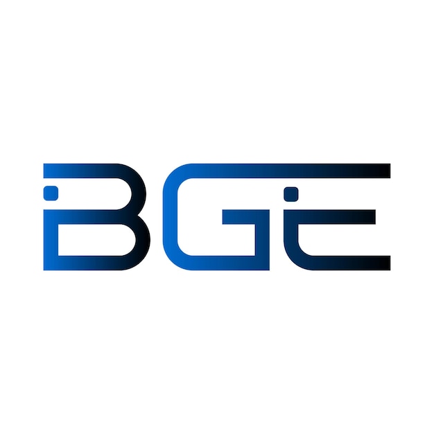 El logotipo de BGE es un monograma mínimo moderno, la marca inicial, la identidad, la tipografía, las letras, el diseño del símbolo vectorial.