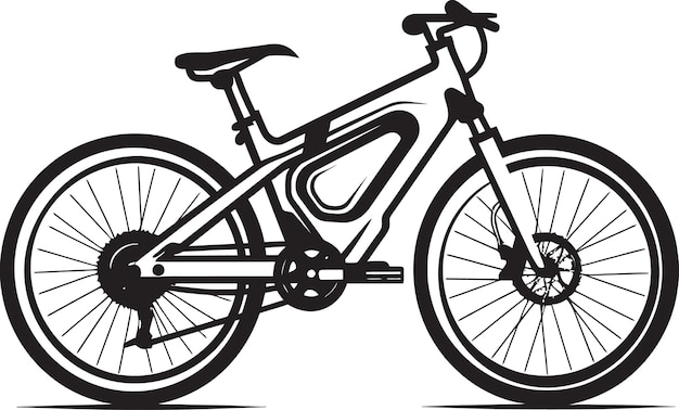 El logotipo de la bicicleta City Vector es un diseño de bicicleta clásica de rueda negra.