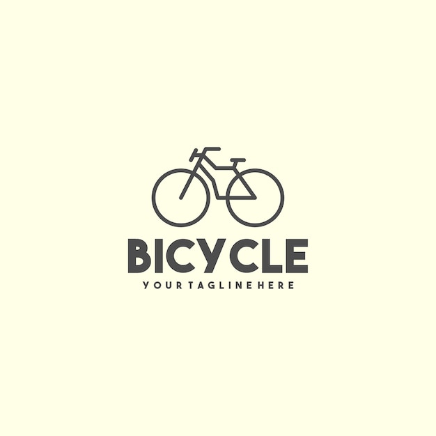 Logotipo de bicicleta de contorno creativo