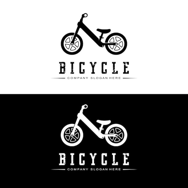 Logotipo de bicicleta Diseño de vectores de vehículos informales adecuado para tiendas de bicicletas Sucursales deportivas Bicicletas de montaña y bicicletas para niños