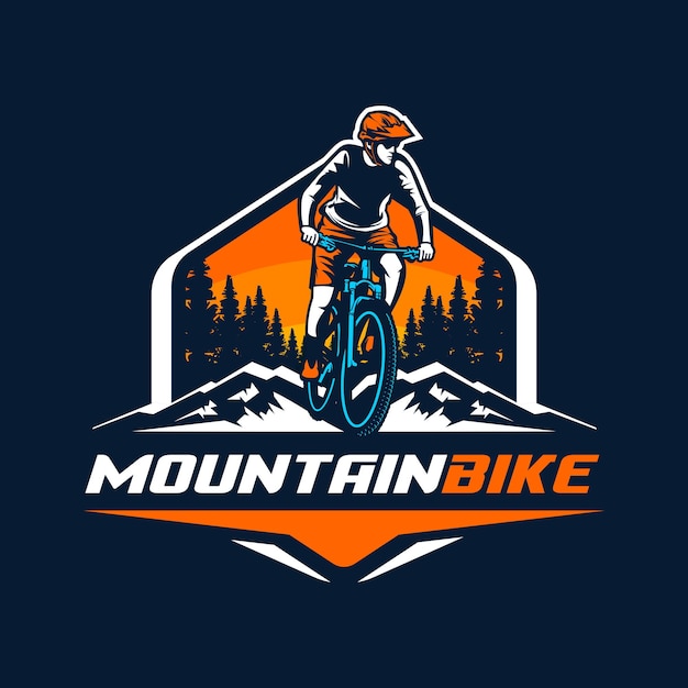 logotipo de bicicleta de montaña