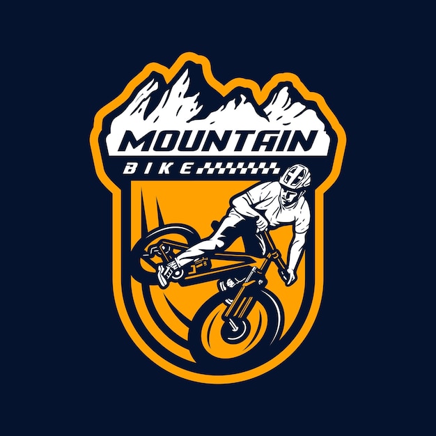 logotipo de bicicleta de montaña