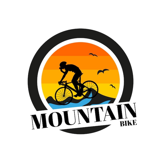 Vector logotipo bicicleta de montaña