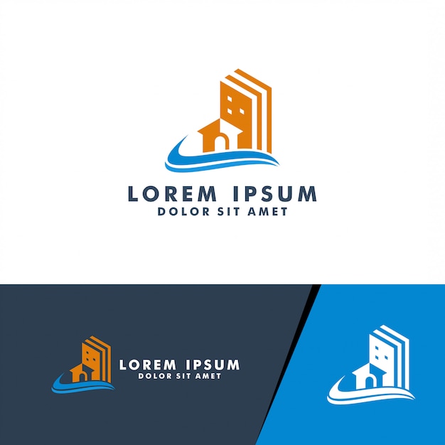 Logotipo de bienes raíces, casa, vector de logotipo de diseño de logotipo de inicio para construcción de negocios