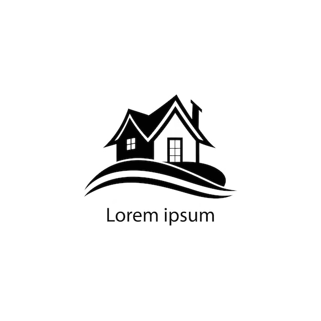 Logotipo de bienes raíces de la casa