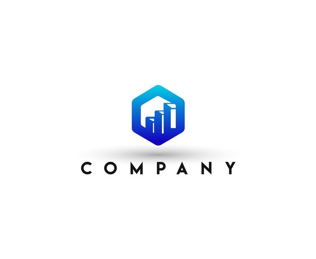 Logotipo de bienes raíces de la ciudad