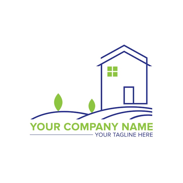 Logotipo de bienes raíces, construcción, construcción y propiedad