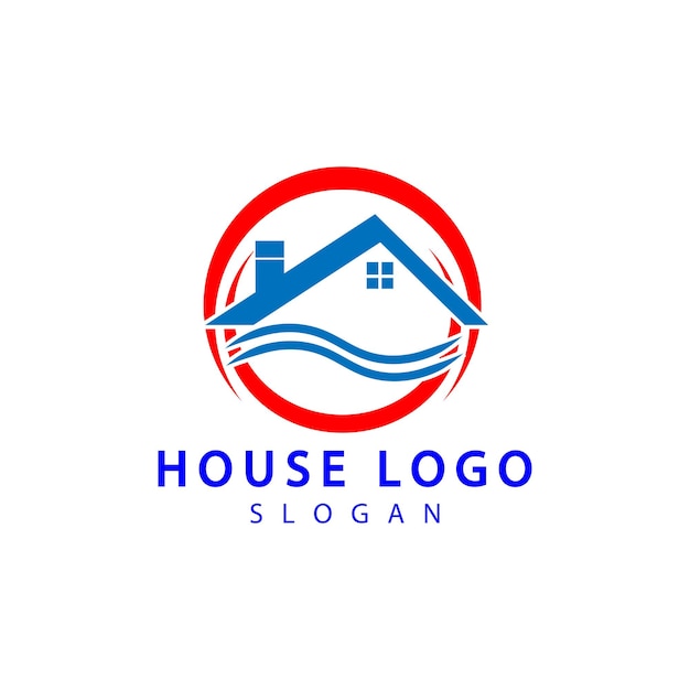 Logotipo de bienes raíces Ilustración vectorial de la plantilla de diseño del logotipo del constructor