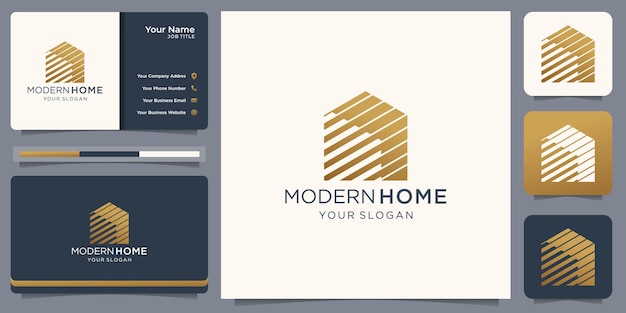 Vector logotipo de bienes raíces, logotipo de casa moderna, propiedad, logotipo de casa, hogar y edificio