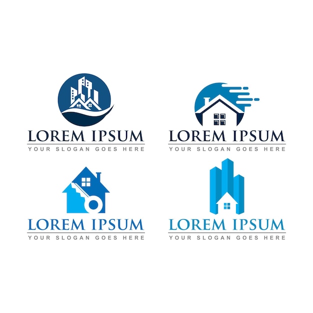 logotipo de bienes raíces logotipo de construcción