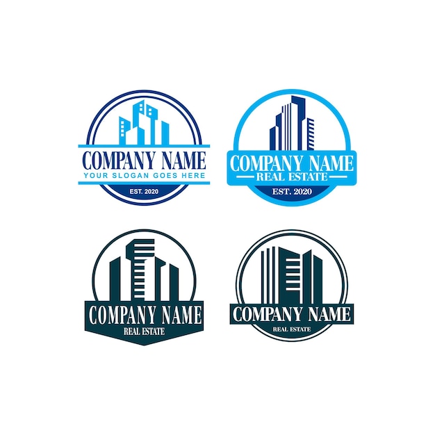 logotipo de bienes raíces logotipo de construcción