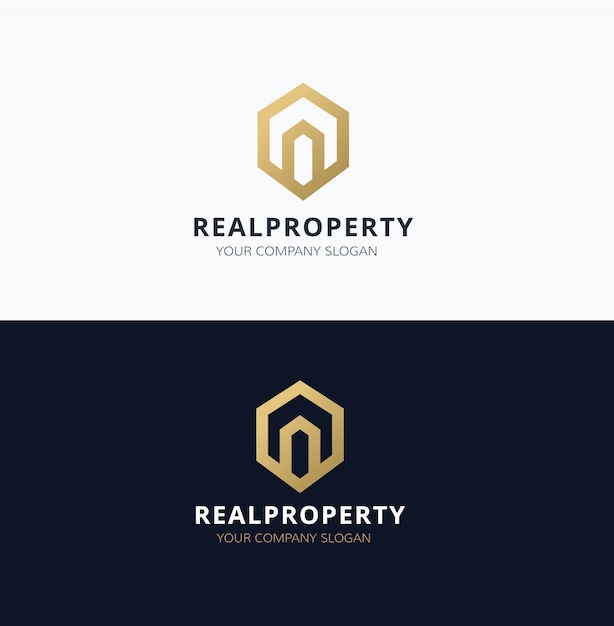 Vector logotipo de bienes raíces, logotipo de cuidado en el hogar, propiedad, logotipo de la casa, hogar y edificio, plantilla de logotipo vectorial