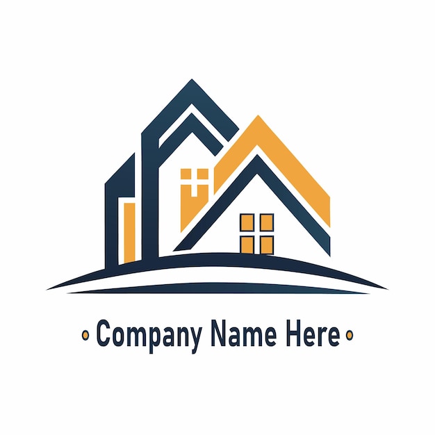 Logotipo de bienes raíces minimalista