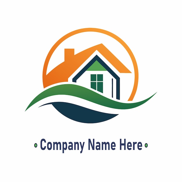 Logotipo de bienes raíces minimalista