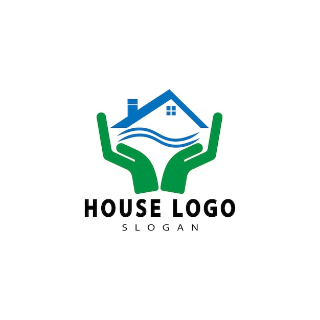 Logotipo de bienes raíces plantilla de diseño de logotipo del constructor