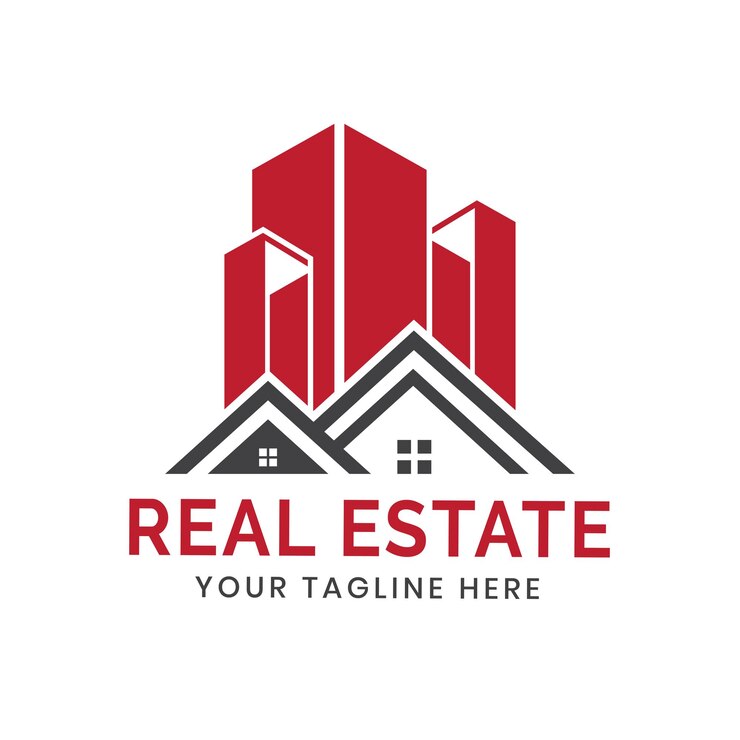 un logotipo para bienes raíces su casa en un fondo blanco