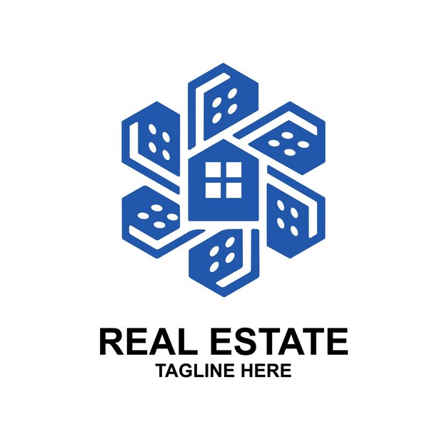 El logotipo de los bienes raíces