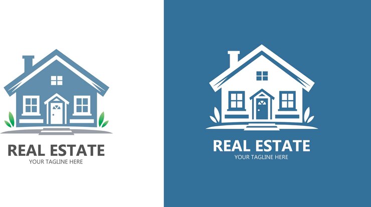 El logotipo de los bienes raíces