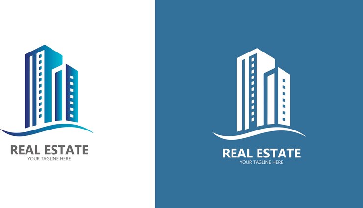 El logotipo de los bienes raíces
