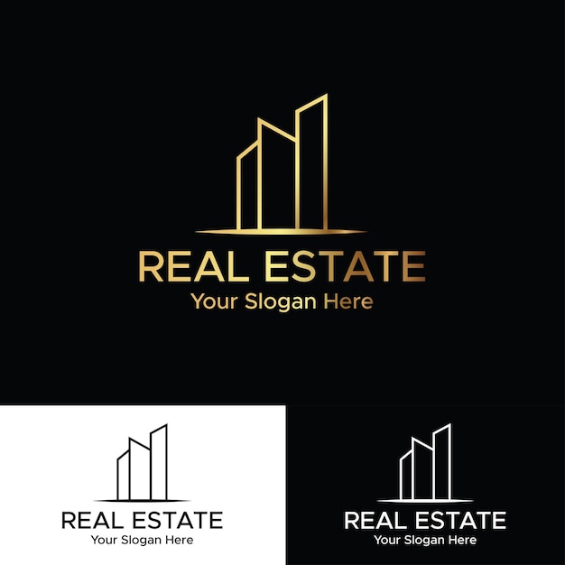 El logotipo de los bienes raíces