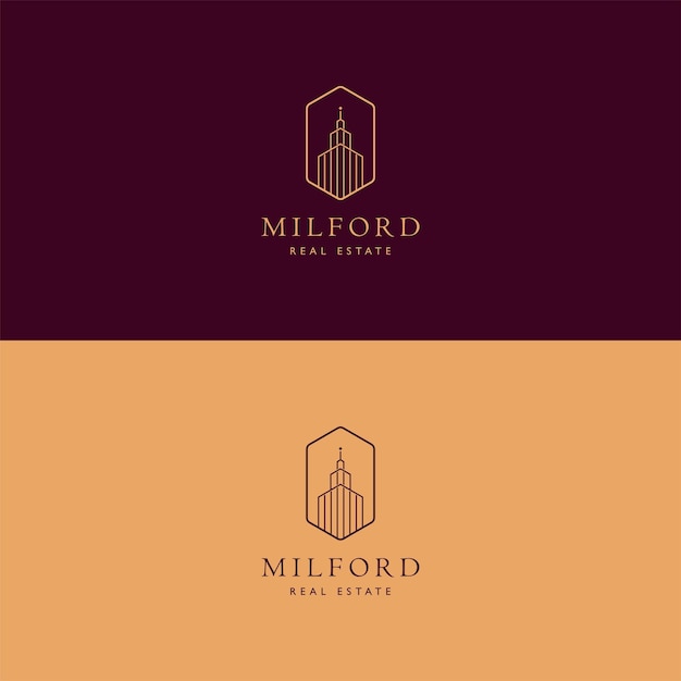 El logotipo de los bienes raíces