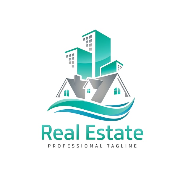 El logotipo de los bienes raíces