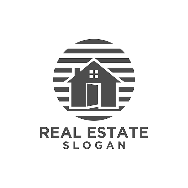 El logotipo de los bienes raíces