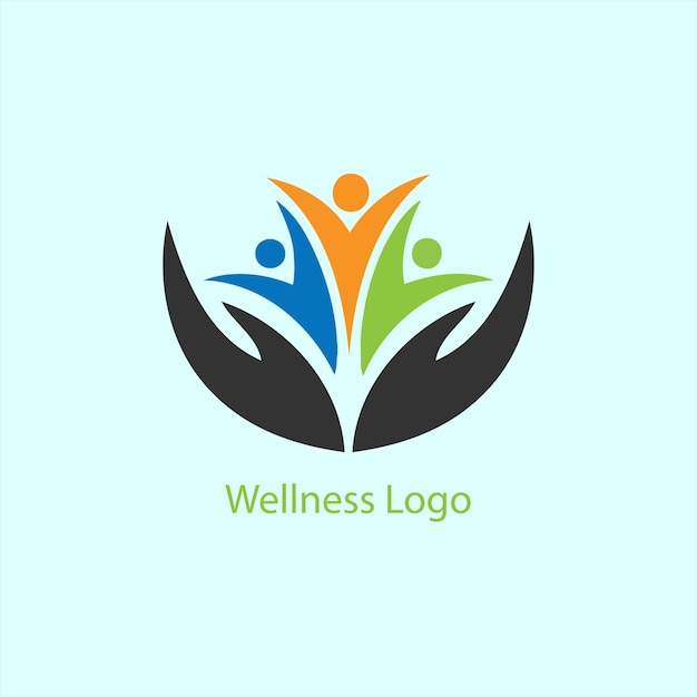 logotipo de bienestar vectorial para la salud