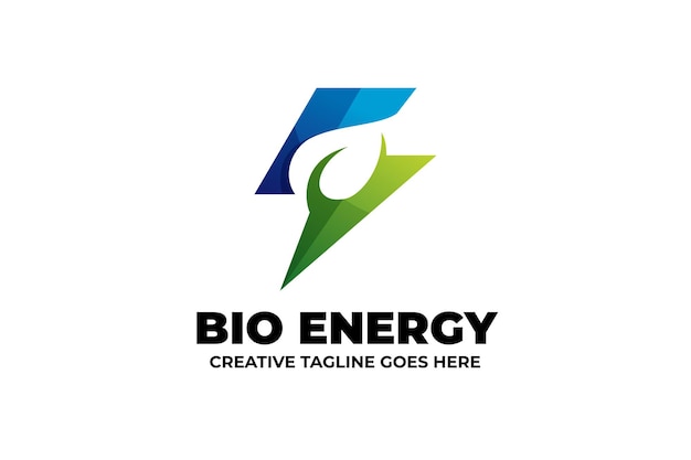 Logotipo de bioenergía degradado