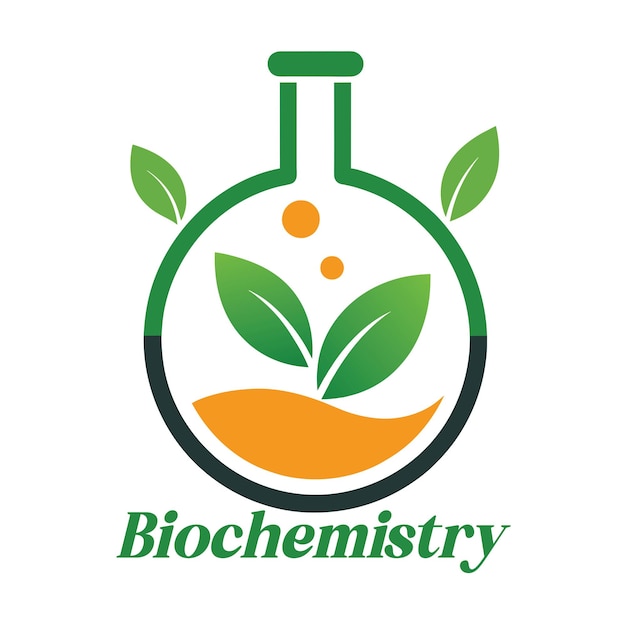 Logotipo de la bioquímica Logotipo biológico Logotipo químico
