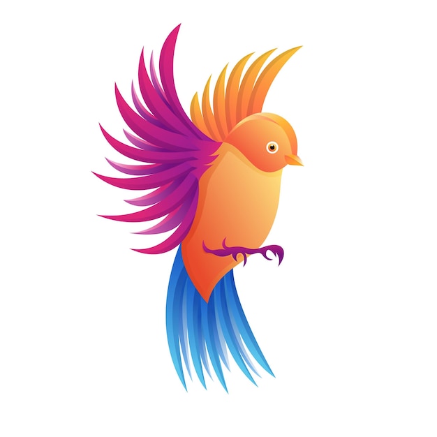 logotipo de bird colorfull