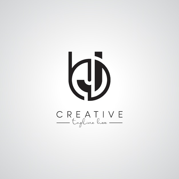 El logotipo de BJ Creative Monogram