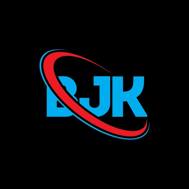 Logotipo de BJK BJK letra BJK logotipo de letra Iniciales BJK Logotipo vinculado con círculo y mayúscula logotipo BJK tipografía para negocios de tecnología y marca inmobiliaria