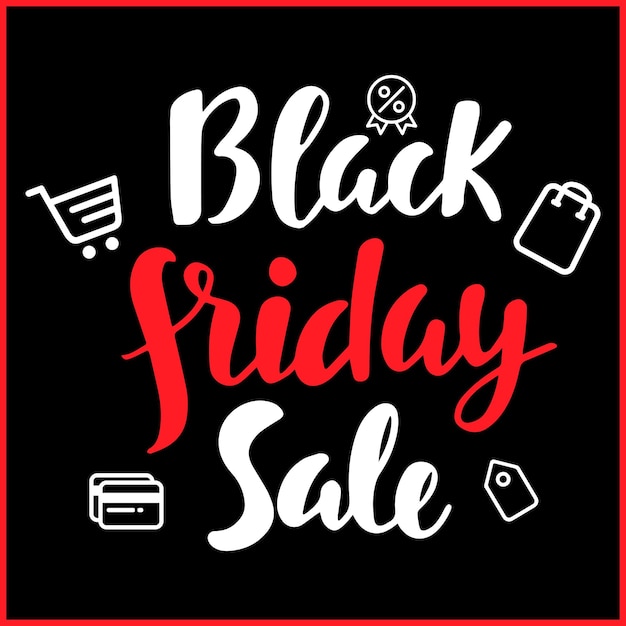 El logotipo de Black Friday y el diseño de Vector