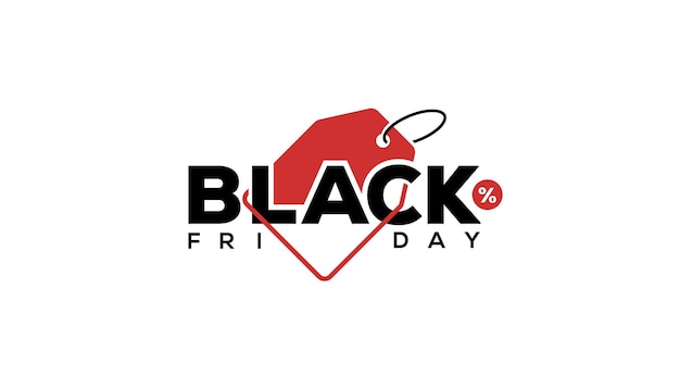 Logotipo de black friday para publicidad, icono, etiqueta de descuento, nivel, plantilla de logotipo vectorial