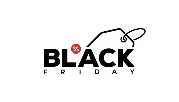 Vector logotipo de black friday para publicidad, icono, etiqueta de descuento, nivel, plantilla de logotipo vectorial