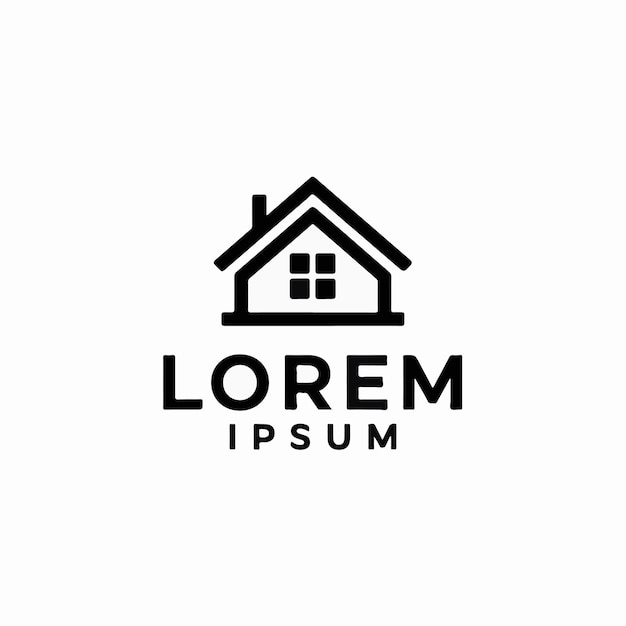 un logotipo blanco con una casa en él