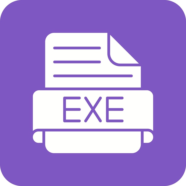 un logotipo blanco con un fondo azul que dice ex ex exclamación