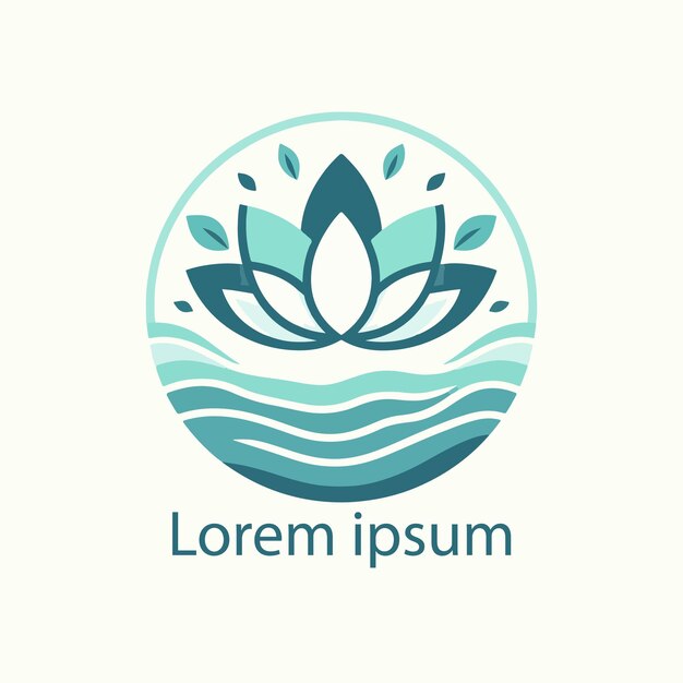 un logotipo blanco con una imagen de una flor en el medio
