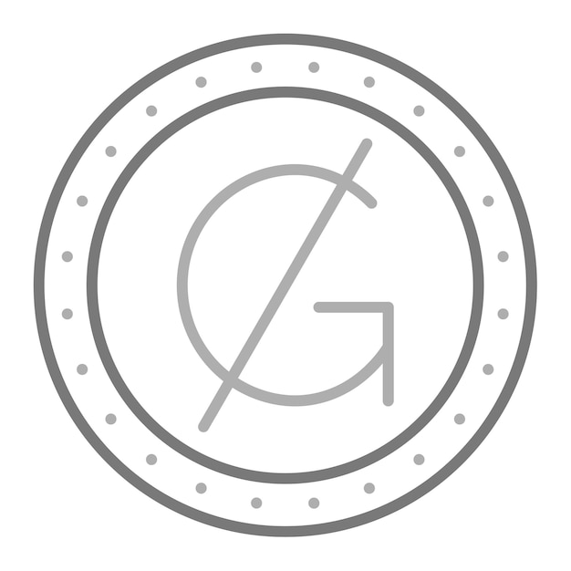 un logotipo blanco con una letra g g g g