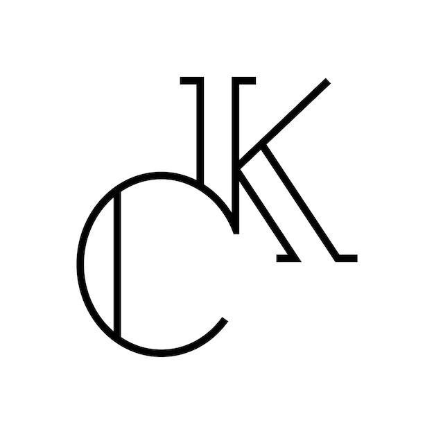 un logotipo blanco con la letra k