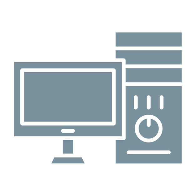 un logotipo blanco para un monitor de computadora y un monitor