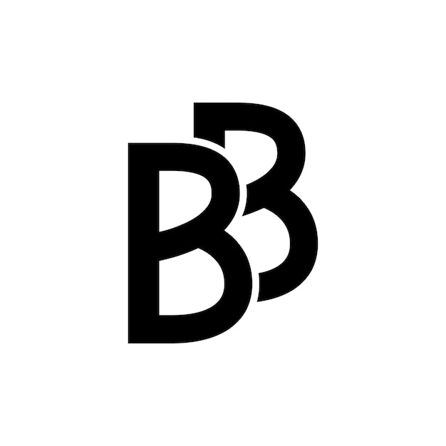 un logotipo en blanco y negro con un BB en él