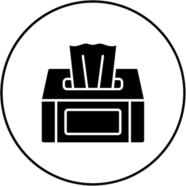 un logotipo en blanco y negro con una caja en él