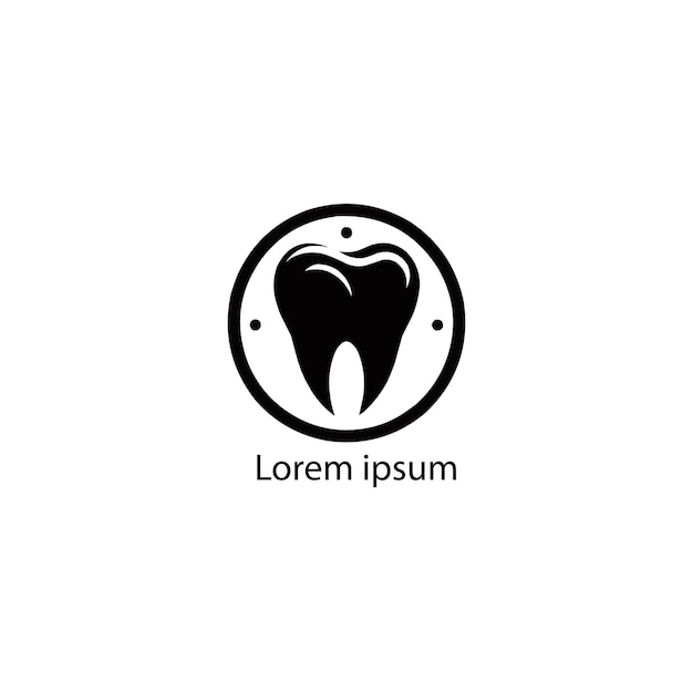 un logotipo en blanco y negro para un diente