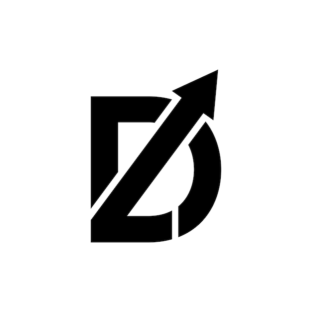 un logotipo en blanco y negro con DL