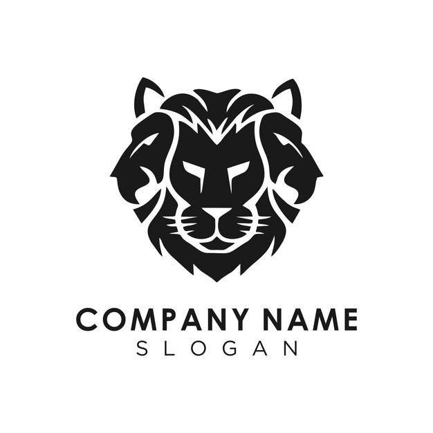 Un logotipo en blanco y negro para una empresa llamada nombre de la empresa.